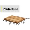 5-Piece Wooden Cutting Board with Handles, Grooved Wood Plate, Wooden Tray, Cutting Board for Meat, Fruit, Cheese - 2 of 4