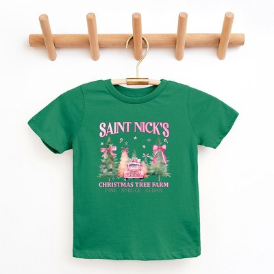 The Juniper Shop Coquette St. Nick's Tree Farm Toddler Short Sleeve Tee