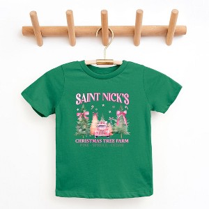 The Juniper Shop Coquette St. Nick's Tree Farm Toddler Short Sleeve Tee - 1 of 3