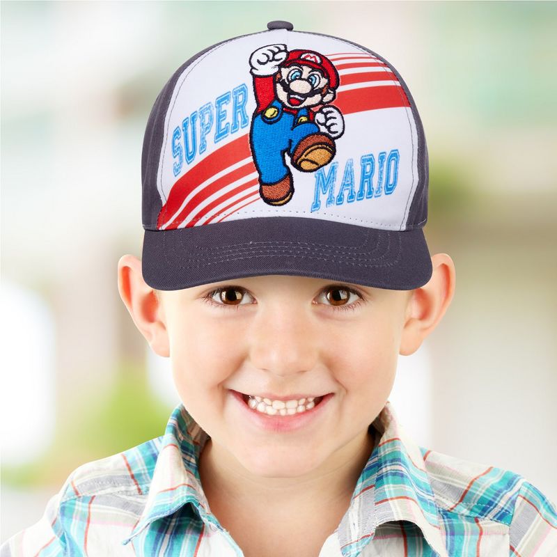 Super Mario Boys Baseball Hat, Kids Baseball Cap for Ages 4-7, 2 of 6