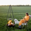 SEVOBAL Grill Cookware Height-Adjustable Campfire Tripod Grill, Stable 3-Leg Design for Outdoor Firepit, Camping BBQ, Black, 18.11"*18.11"*59.45" - 4 of 4