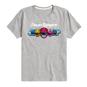 Boys' - Power Rangers - Character Heads Short Sleeve Graphic T-Shirt - 1 of 4