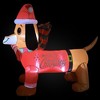 Northlight LED Lighted Inflatable Dachshund Dog Outdoor Christmas Decoration - 4.25' - image 3 of 4