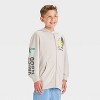 Boys' Pokemon Pikachu Front and Back Graphic Full Zip Hooded Sweatshirt - Light Beige - 2 of 4