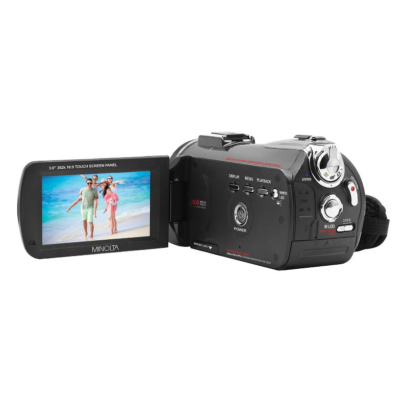 Minolta® MN4K40NV 4K Ultra HD 16x Digital Zoom IR Night Vision Video Camcorder, 5 of 9
