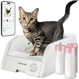 Petcove Self-Cleaning Cat Litter Box with Auto Safety Sensors, Smart APP Control, and Odor-Free Technology - Pink - 1 of 4