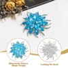 Unique Bargains Wedding Party Birthday Vintage Rhinestone Crystal Flower Lapel Brooch Pin 2 Pcs - 3 of 4