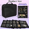 AUTUS Ring Binder Travel Jewelry Organizer with Clear Velvet Pouches, Portable Storage Book for Earrings, Rings & Necklaces - 2 of 4