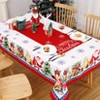 Christmas Tablecloth, Christmas Table Cloths for Rectangle Tables, Farmhouse Xmas Santa Claus Table Covers for Kitchen Dining Room Banquet Party - 4 of 4