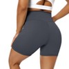 Biker Shorts Women 6" Tummy Control Workout Shorts Women with Pockets High Waisted Yoga Running Gym Spandex Compression - 3 of 4