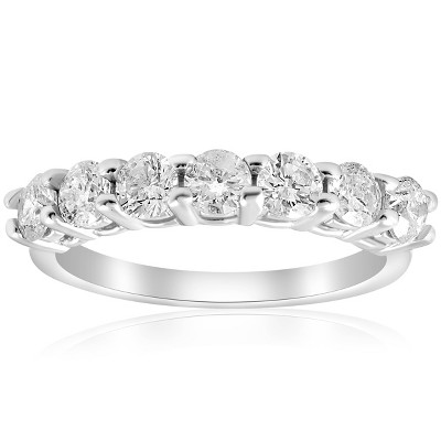 Pompeii3 1ct Diamond Wedding  Anniversary Ring 14K White Gold