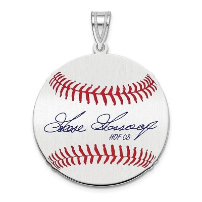 Black Bow Jewelry Sterling Silver Rich GOOSE Gossage Signature MD Enaml Baseball Pendant