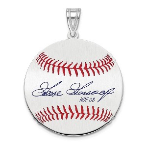 Black Bow Jewelry Sterling Silver Rich GOOSE Gossage Signature MD Enaml Baseball Pendant - 1 of 4