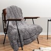 Cheer Collection Long Shaggy Hair Throw Blanket - Silver (50" x 60") - 4 of 4