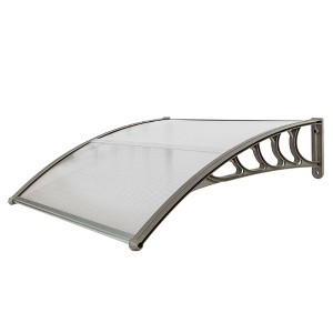 Karl Home | 39.8 in. W x 9.84 in. D Polycarbonate Cover Convex Window Awning - 1 of 4