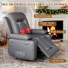 Oversized Power Lift Recliner Chair,Electric Recliner with Heat & Massage,PU Leather Lift Chair with Side Pockets,Cup Holders and Wide Seat for Home - 4 of 4