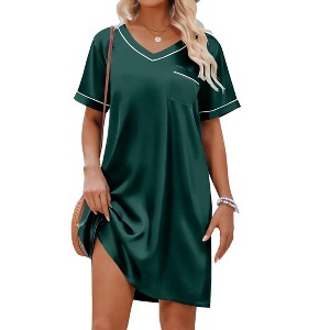 green silk night dress Stunning new Classic Silk Night Gown Emerald Green from MommeSilk –  Urbanheer