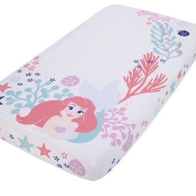 coral fitted crib sheet