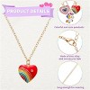Joyfy 14 Pcs Valentine's Day Necklaces for Teen Girls, Heart Shape, Rainbow Necklaces Jewelry Set with 10 Designs, Colorful Gift for Kid Child Toddler - 3 of 4