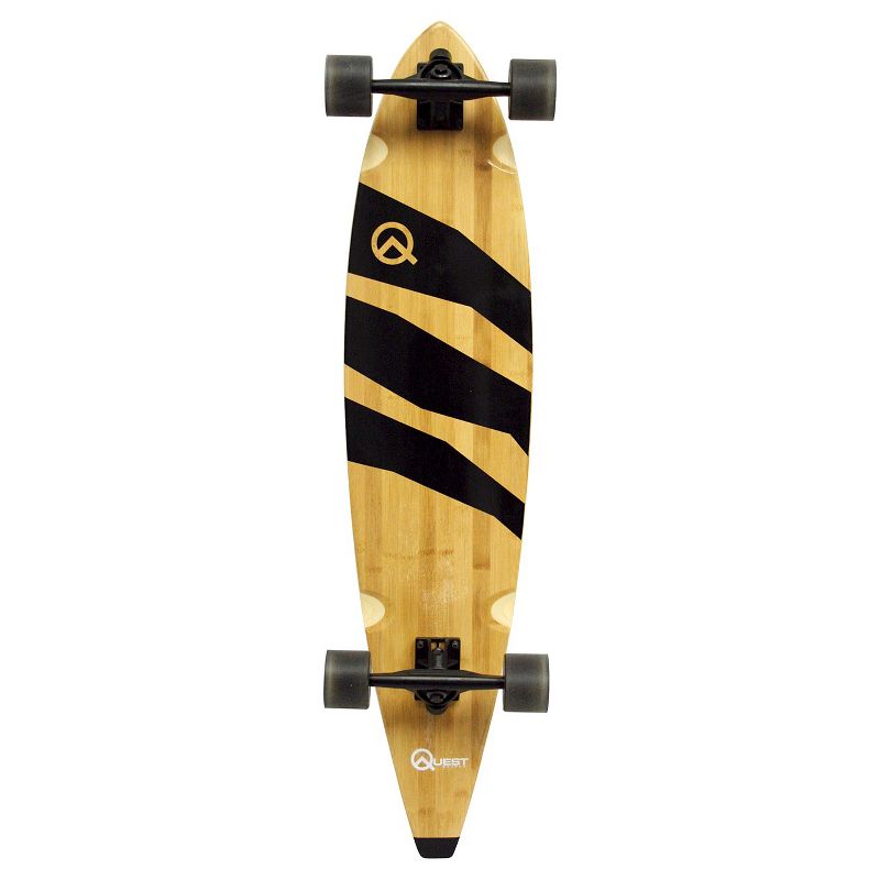 Quest 40&#34; Bamboo Longboard Skateboard - Black, 1 of 5