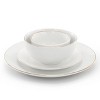 Gibson Home Ogalla 30 Piece Gold Banded Fine Ceramic Dinnerware Set - 2 of 4