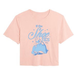 Women's - Disney - Cinderella If The Shoe Fits Cropped Graphic T