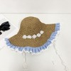 Anna-Kaci Women's Straw Sun Hat with Gingham & Lace Trim - 2 of 4