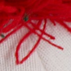 red and green holiday trees with pom