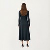 Anna-Kaci Women's Long Sleeve Ribbed Knit Midi Dress with Cutout Neckline Detail - 3 of 4