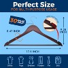 Wooden Clothes Hangers – Durable Space Saving Hanger, Non-Slip, Versatile for Organizing Dress, Coat, and Clothes, 360° Swivel Hook, Cherry, 30 pcs - 2 of 4
