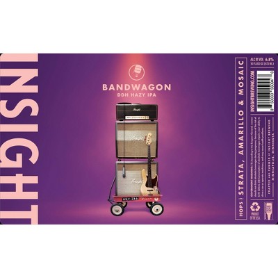 Insight Brewing Bandwagon Double Dry Hopped Hazy IPA  - 4pk/16 fl oz Cans