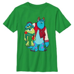 Boys Monsters Inc Christmas Friends Sully and Mike T Shirt - 1 of 4