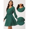 Allegra K Women's Chiffon V-Neck Smocked Waist Metallic Stars Dress - 2 of 4
