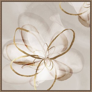 30"x30" Transparent Beauty II (Floral) by Eva Watts Framed Canvas Wall Art Print Bronze - Amanti Art: Modern Botanical Lithograph - 1 of 4