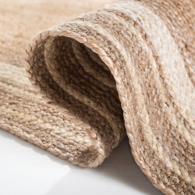 Ivory and Natural Hand-Knotted Jute 3 x 5 ft. Area Rug