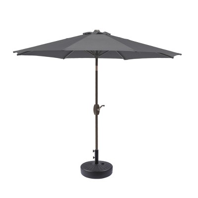 WestinTrends 9 Ft Outdoor Patio Market Umbrella with Black Round Base