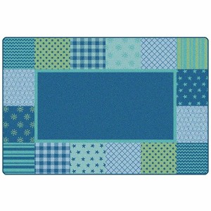 Carpets for Kids KIDSoft Pattern Blocks Classroom Rug, Blue, Rectangle - 1 of 4