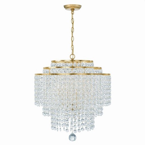 Crystorama Lighting Gabrielle 6 - Light Chandelier in  Antique Gold - image 1 of 4