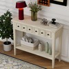 PAGED Rustic Console Table with Drawer & Open Shelf, Rustic Wood Entryway Table, Entryway Sofa Table, Sofa Tables Narrow Long for Living Room - 2 of 4