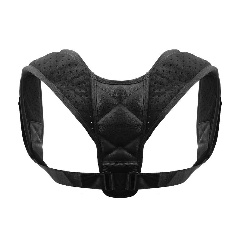 Unique Bargains Unisex Adjustable Back Posture Corrector Clavicle Belt Shoulder Support Strap Black 1 Pc, 1 of 5