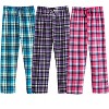 Collections Etc Ladies 3-pack Flannel Pj Pants - 3 of 4