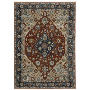 Oriental Weavers Aberdeen 1143H Rust/ Blue Indoor Area Rug - 2' x 3' - 1 of 4