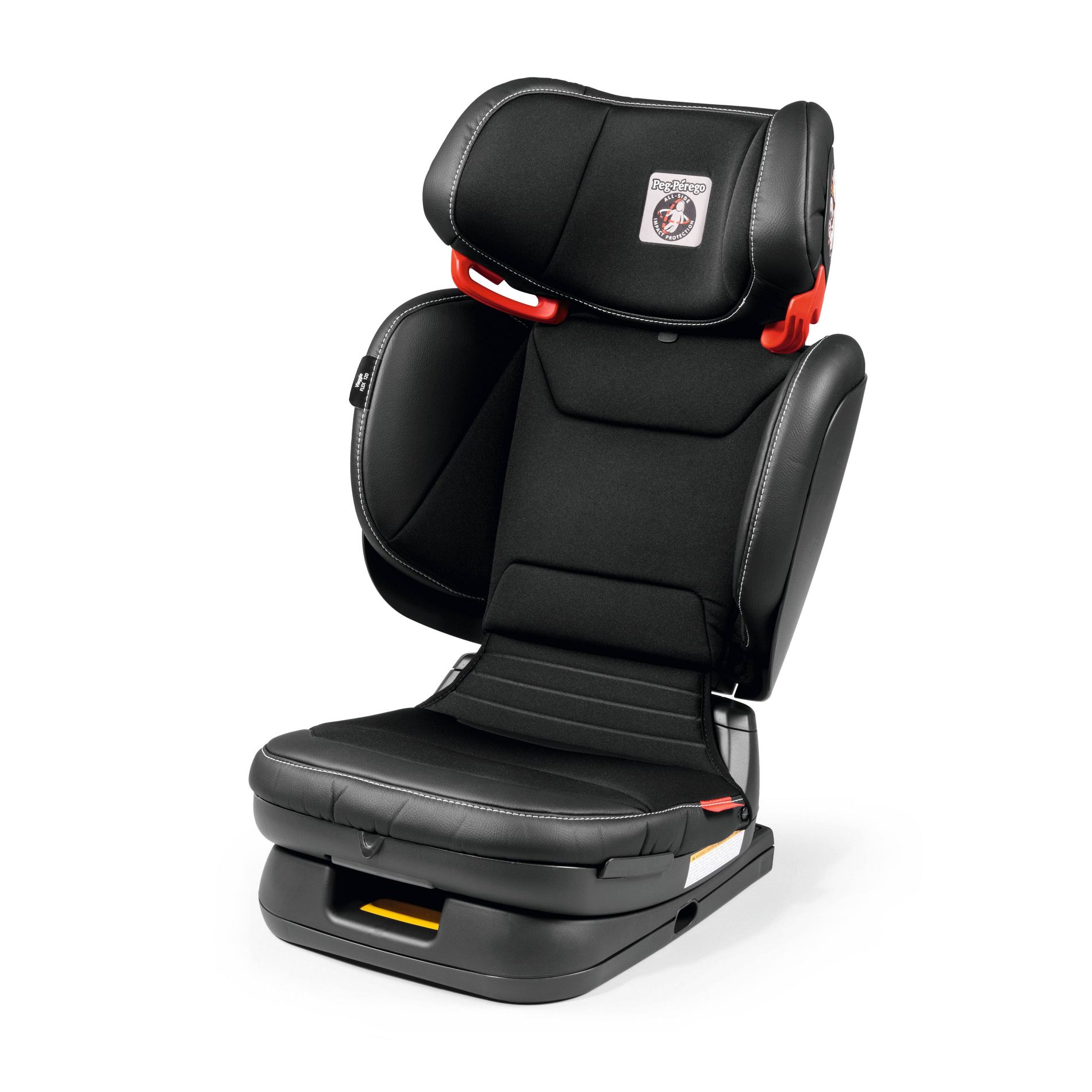 PEG Viaggio Flex 120 Booster Car Seat - Licorice: LATCH Compatible, Fits 3 Car Seats Across, Machine Washable Seat Pad