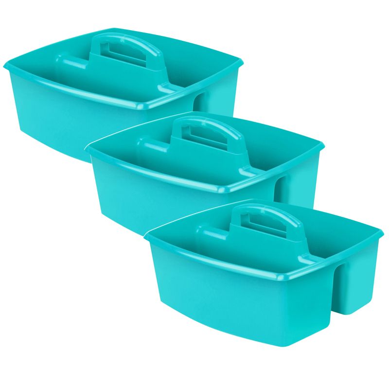 Storex Large Caddy, Teal, Pack of 3, 1 of 3