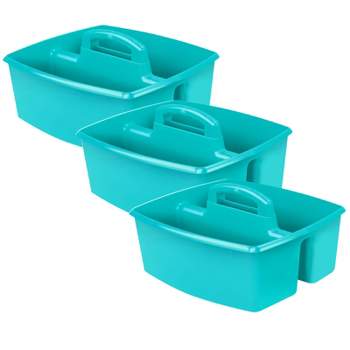 Storex Large Caddy, Teal, Pack of 3