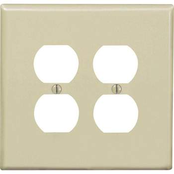 Leviton Midway Ivory 2 gang Nylon Duplex Outlet Wall Plate 1 pk
