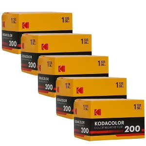 Kodak color 200 Color Negative Film (35mm Roll Film, 36 Exposures) - 5 Units - 1 of 2