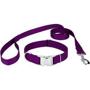 Country Brook Petz Premium Nylon Dog Collar and Leash Set for Small Medium Large Dogs - Vibrant 30+ Color Selection - 1 of 4