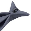 Jacob Alexander Men's Solid Color Pre-Tied Clip-On Uniform Neck Tie with Buttonholes - 4 of 4