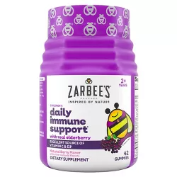 Zarbee's Naturals Kids' Daily Immune Support Gummies with Real Elderberry - Natural Berry - 42ct